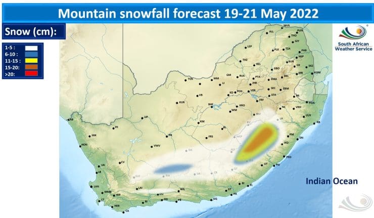 SA Weather Service Warning: Snow, Cold, Wet Weekend