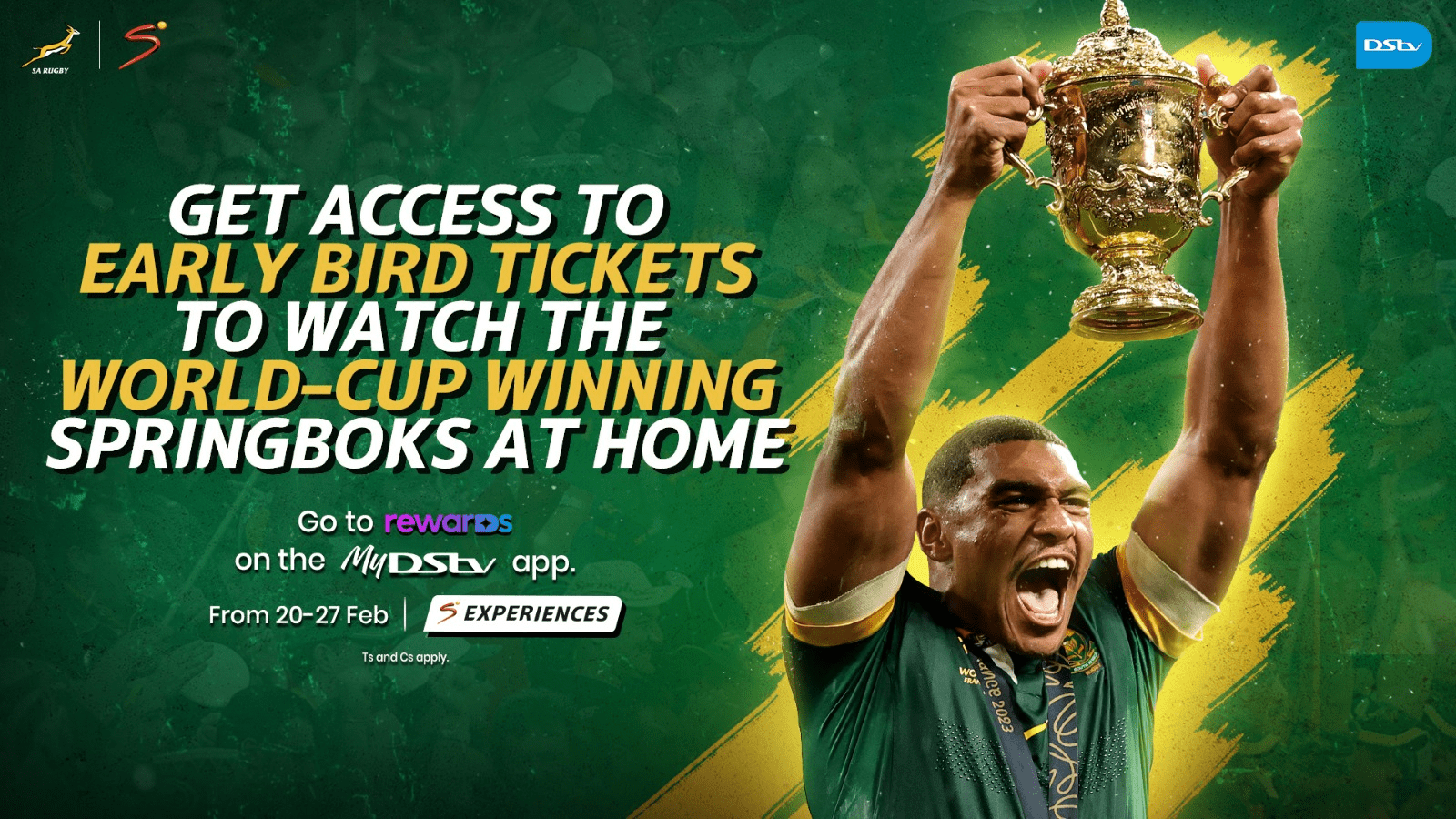 DStv Rewards Skip Queue For Springbok Test Tickets