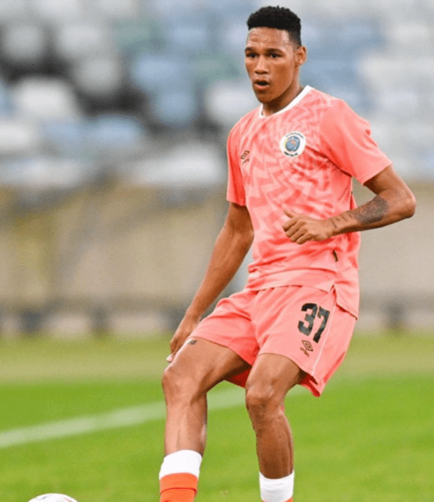 SuperSport United defender and Under Armour athlete Keagan Johannes.