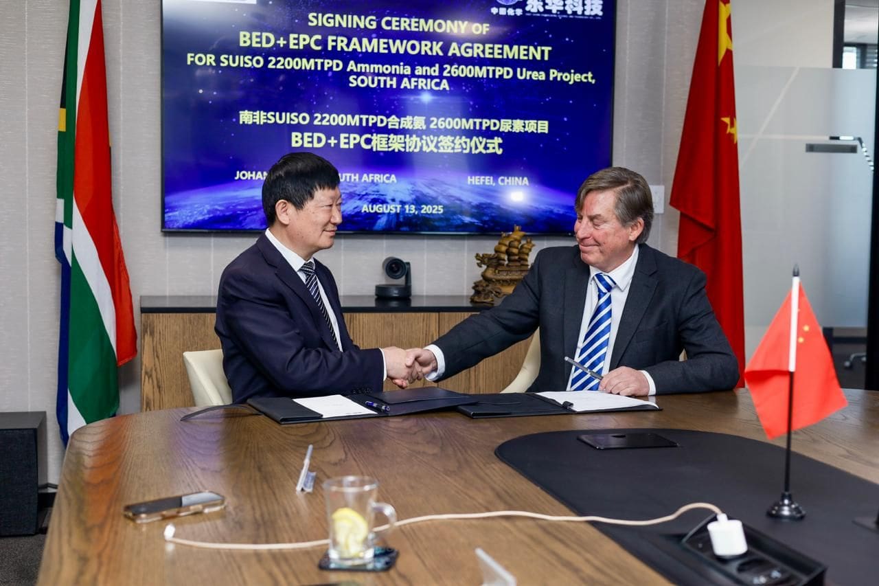 SUISO signs BEP contract to commence detailed engineering build game-changing R31.5bn SUISO coal-to-fertiliser project