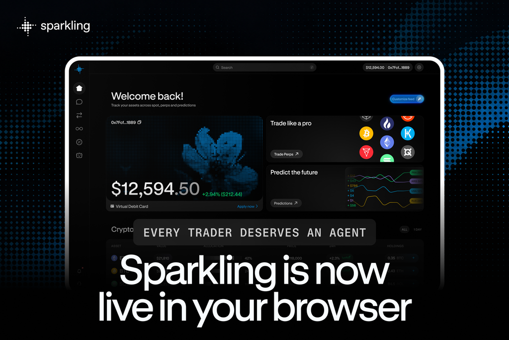 Sparkling Launches Web App, Bringing a Full Trading Terminal and AI Agent to the Browser